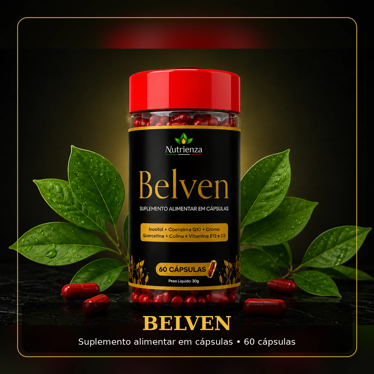 Belven suplemento alimentar em cápsulas, imagem quadrada do produto