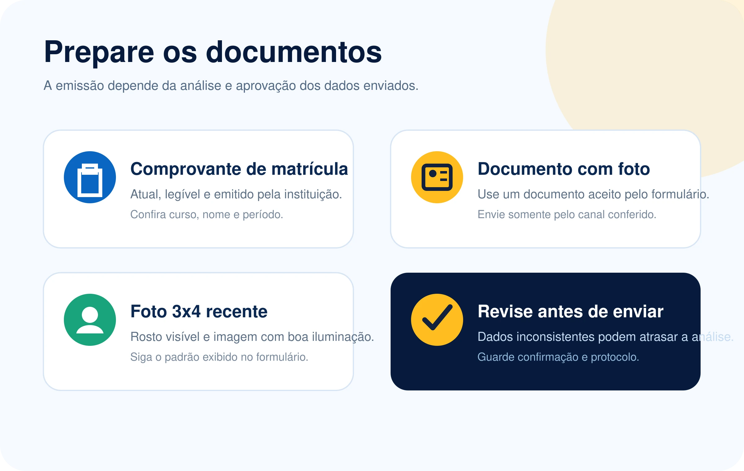Documentos para solicitar Carteirinha Nacional do Estudante Digital