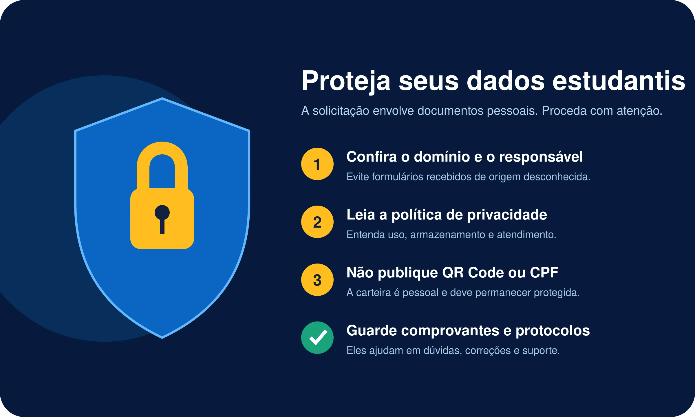 Segurança de dados na solicitação da Carteirinha Nacional do Estudante Digital