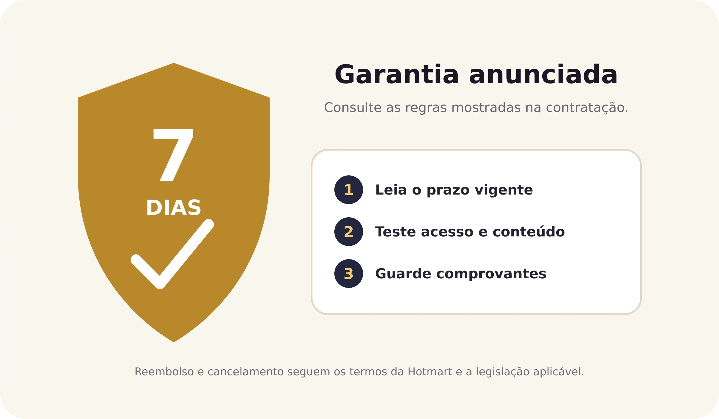 Garantia de 7 dias anunciada para O Código de Deus Acesso Vitalício