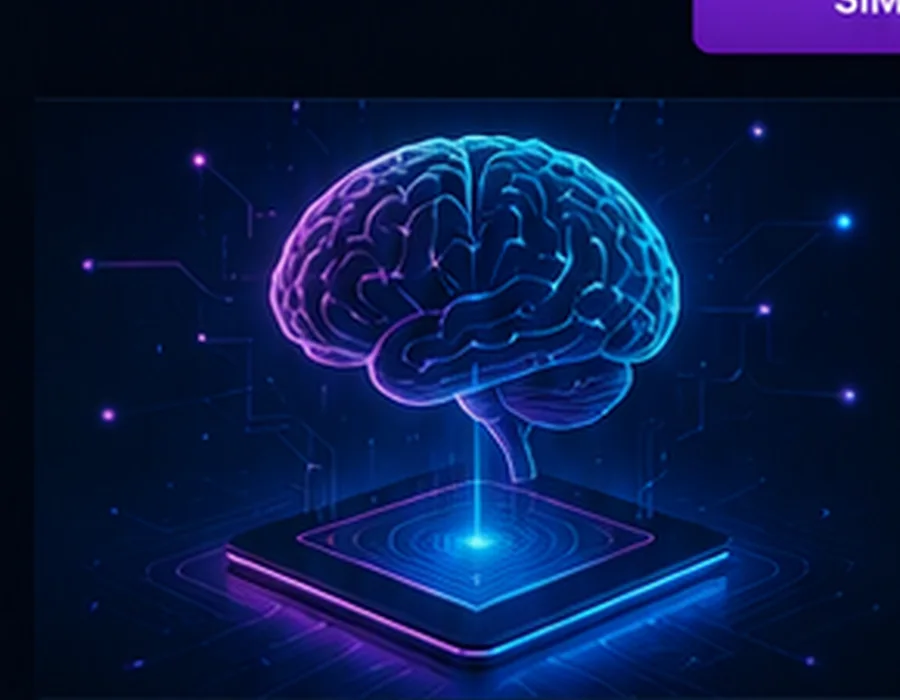 Ilustração de cérebro digital relacionada ao Curso de Inteligência Artificial Expert Cursos