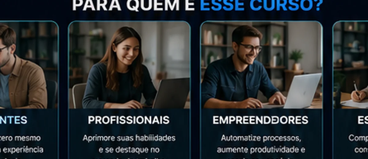 Diferentes públicos interessados no Curso de Inteligência Artificial Expert Cursos