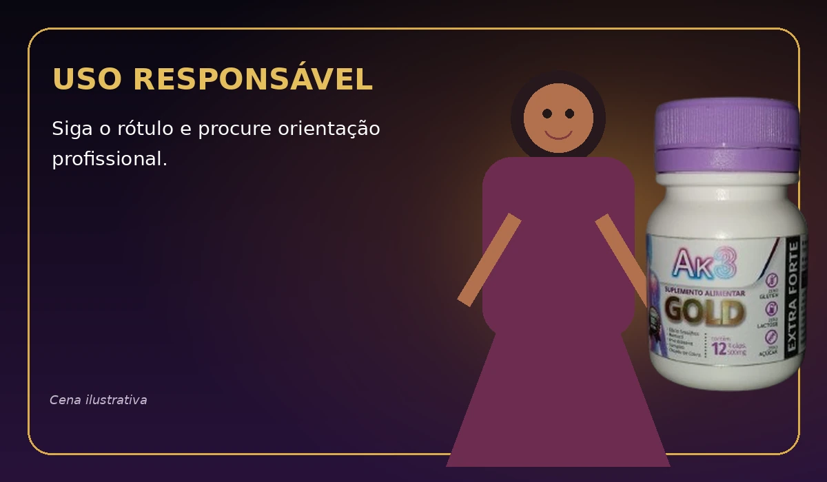 Cena ilustrativa sobre uso responsável de GOLD AK3 EXTRA FORTE