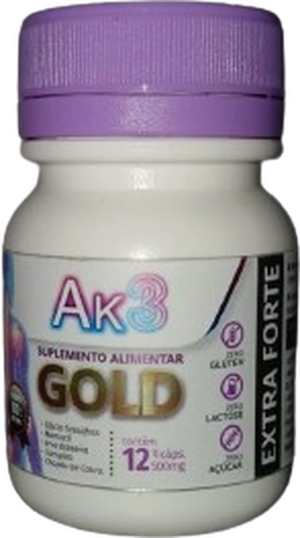 GOLD AK3 EXTRA FORTE suplemento alimentar em frasco