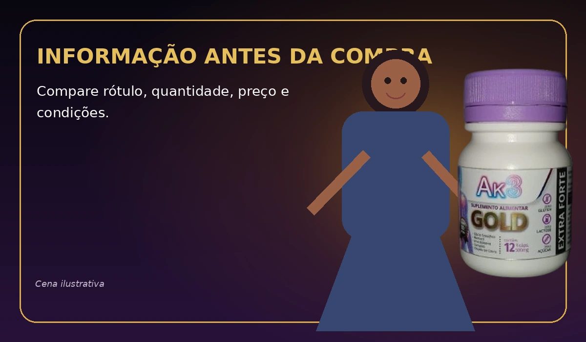 Cena ilustrativa de pessoa pesquisando informações sobre GOLD AK3 EXTRA FORTE