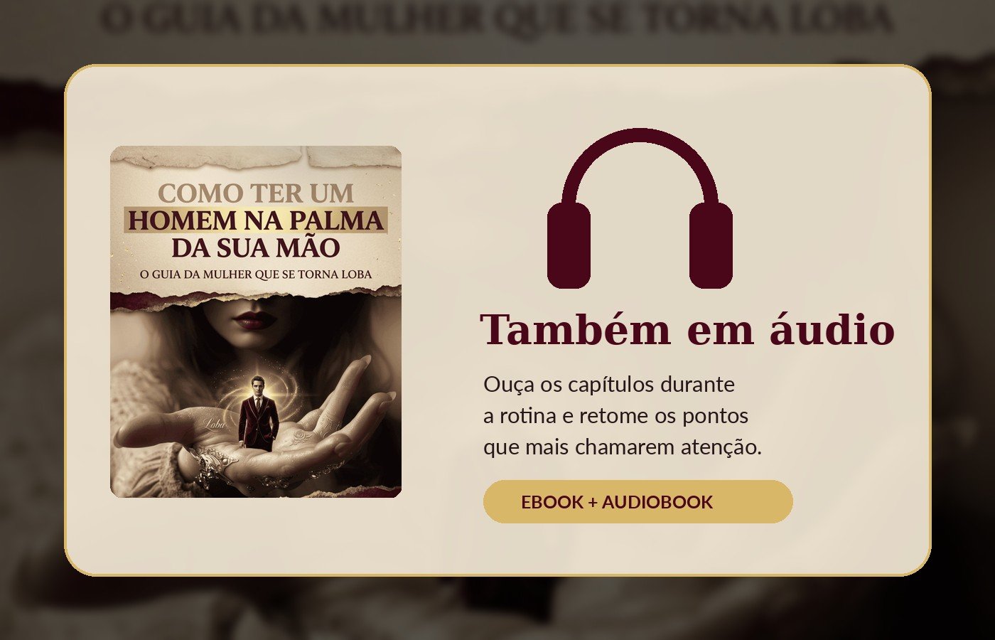 Audiobook Como ter um homem na palma da sua mão para ouvir no celular