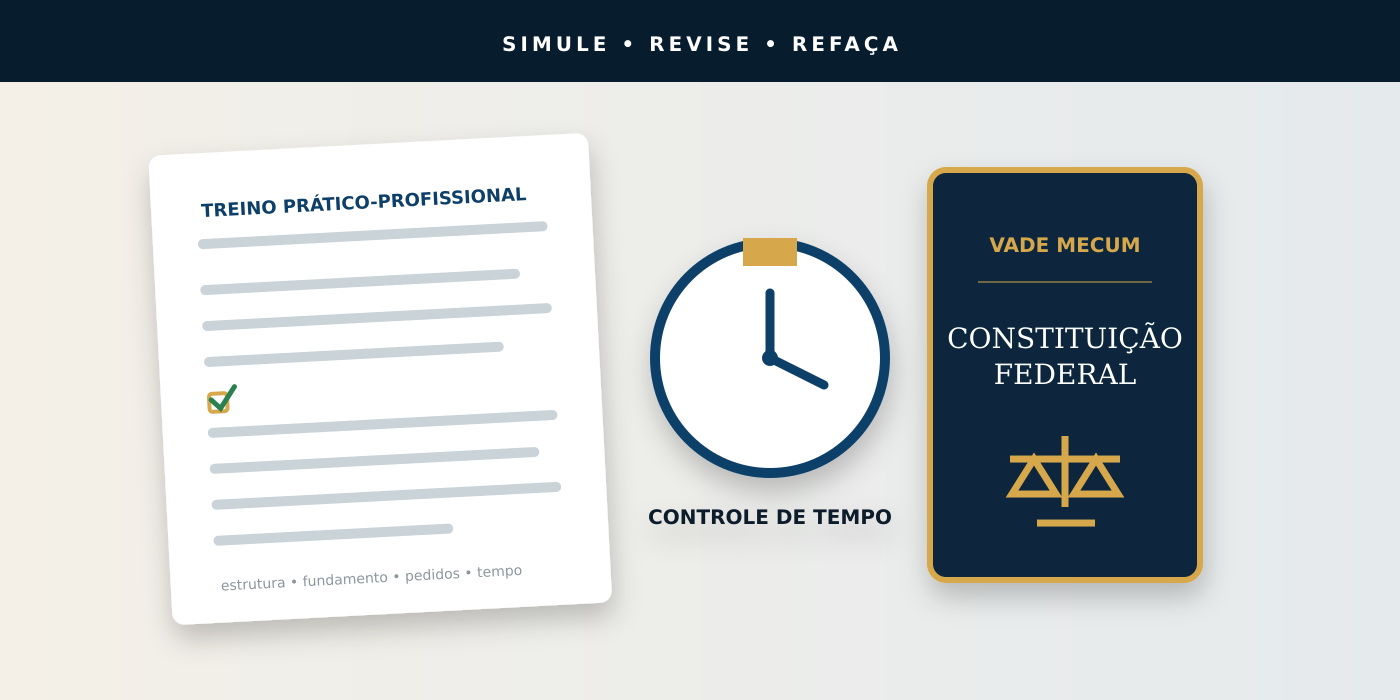 Simulação de peça e questões na 2ª Fase OAB Direito Constitucional