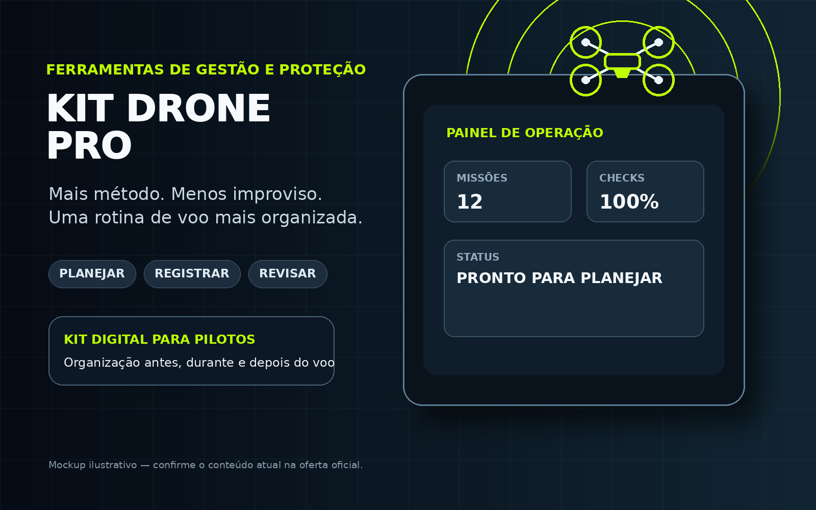 Kit Drone Pro visão complementar com drone agrícola em operação
