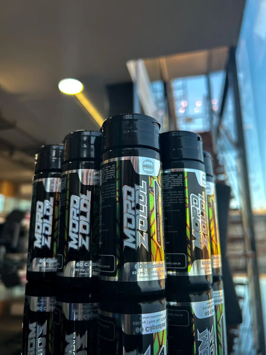 Detalhe de embalagens de Morozolol armazenadas