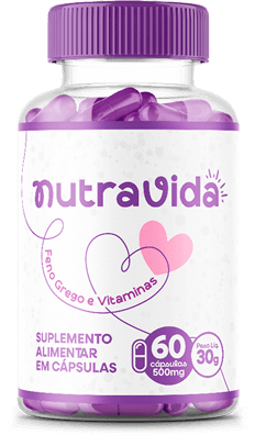 Nutra Vida com um frasco de 60 cápsulas