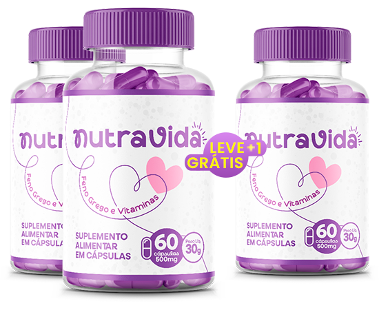 Nutra Vida suplemento alimentar em kit com três frascos