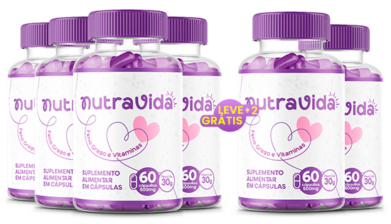 Kit Nutra Vida com seis frascos de suplemento
