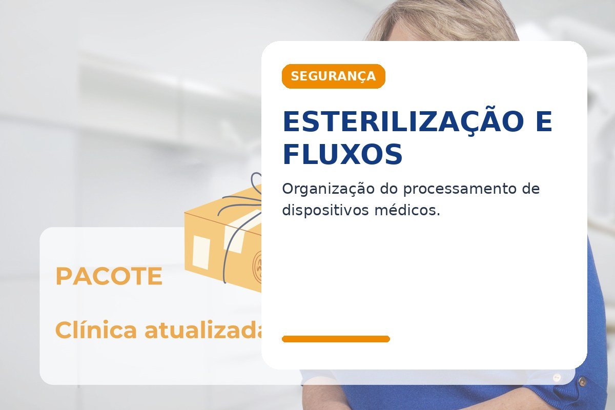 Pacote Clínica Atualizada RDC 1002 com esterilização e fluxos