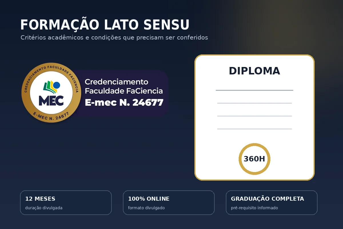 Diploma e informações acadêmicas da Pós-Graduação Bússola Executiva