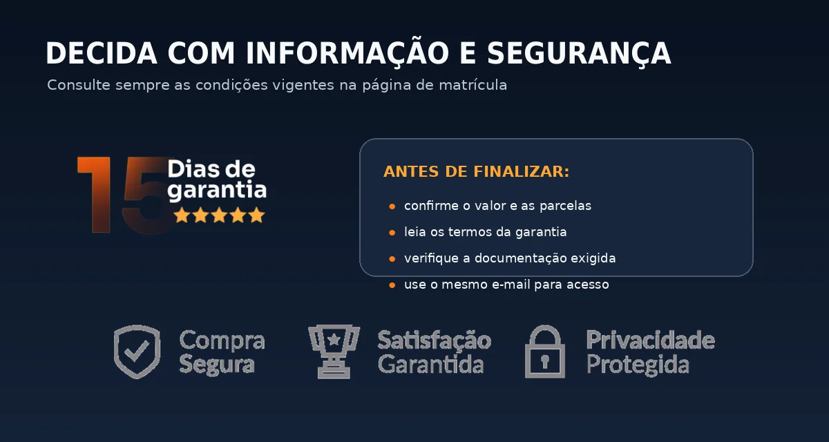 Compra segura da Pós-Graduação Bússola Executiva