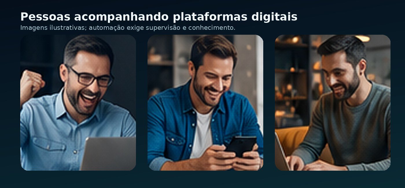 Pessoas usando computador para acompanhar o Robô Price Pro FX