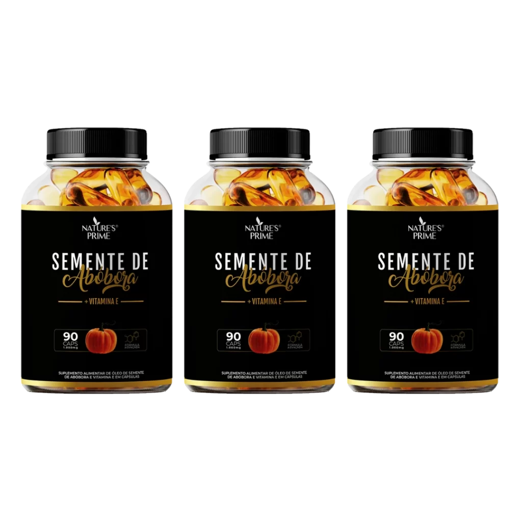 Kit Semente de Abóbora + Vitamina E com três potes